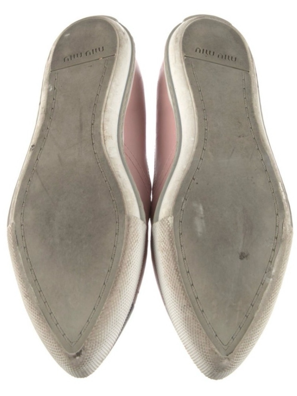 Miu Miu Pink Slip-On Sneakers with Silver Cap Toe - Picture 3 of 3